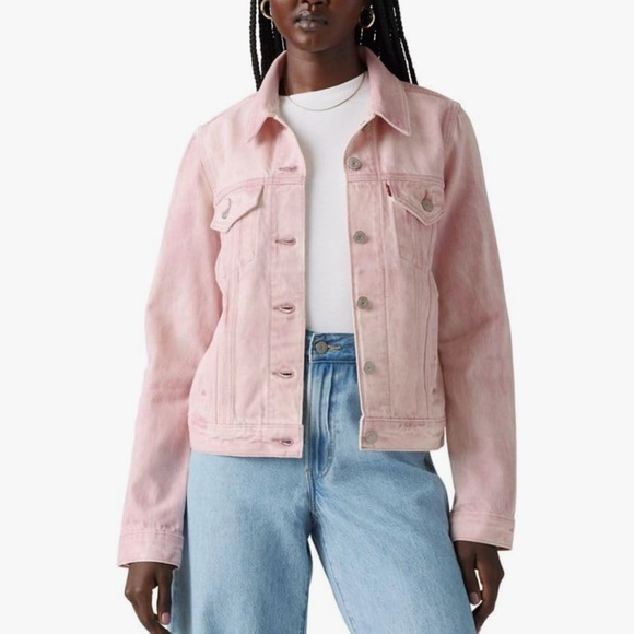 Levi's Pink Jean Jacket Classic Denim Style - Picture 3 of 5
